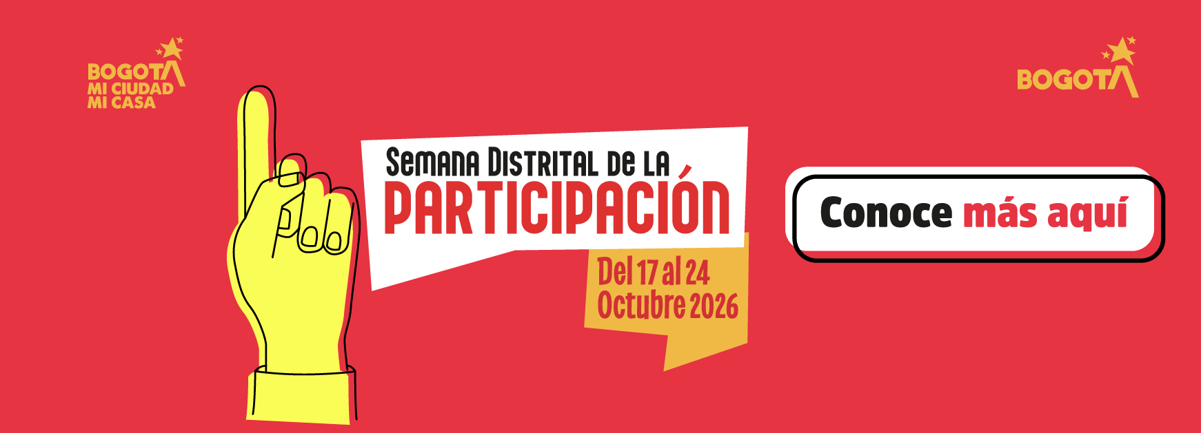 Conoce la Semana Distrital de la Participación del IDPAC en Bogotá, del 17 al 24 de octubre de 2026, y consulta cómo sumarte a la participación ciudadana.