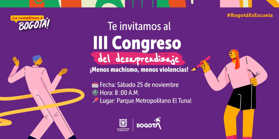 Con 13 actividades de activación sensorial, el IDPAC busca que la ciudadanía aprenda a desaprender conductas machistas que afectan a todos los géneros.     A través de una activación sonora las personas podrán interactuar con un tapete sensorial que identifica las emociones que genera el machismo.    El Congreso se realizará el sábado 25 de noviembre en el Parque El Tunal.  Bogotá, noviembre 23 de 2023. “Los hombres no lloran, las mujeres son muy hormonales, calladita te ves más bonita, corres como niña, es