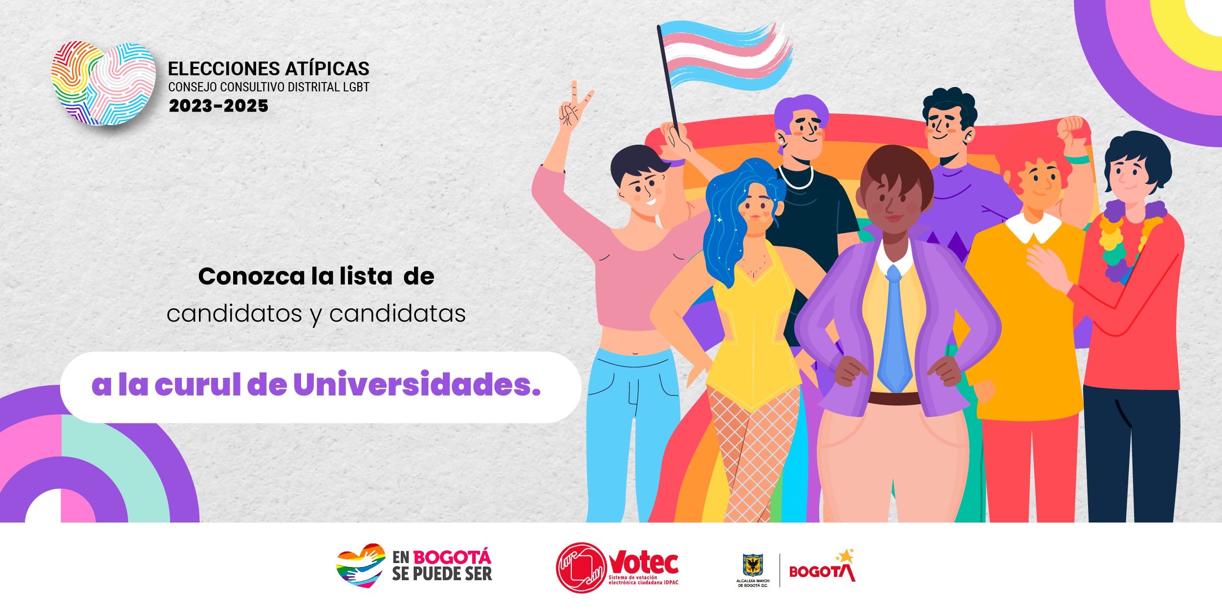 Conozca a las y los candidatos de la curul Universidades Elecciones Atípicas al Consejo Consultivo Distrital LGBT 2023 – 2025