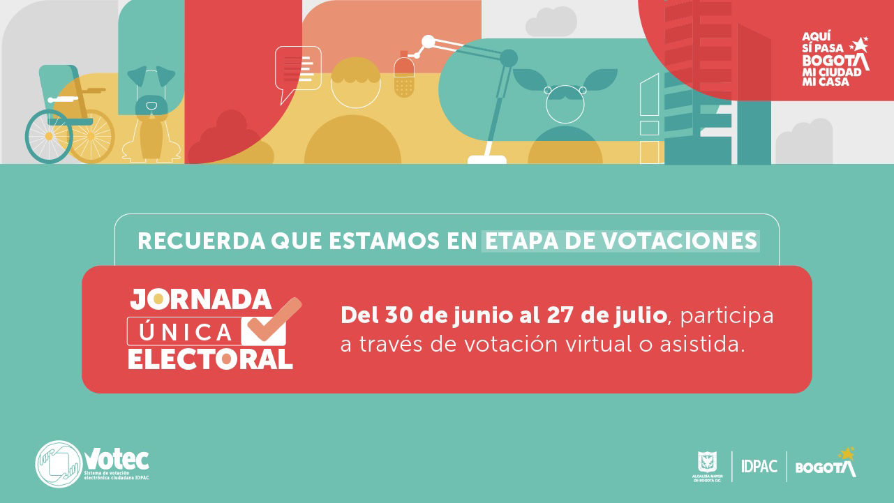 Jornada Única Electoral que lidera el IDPAC
