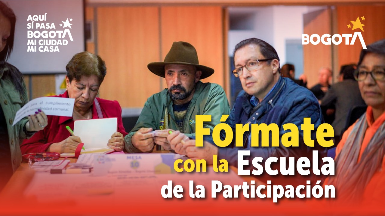 Ciudadanos participan en jornada de formación de la Escuela de la Participación para fortalecer la participación ciudadana en Bogotá