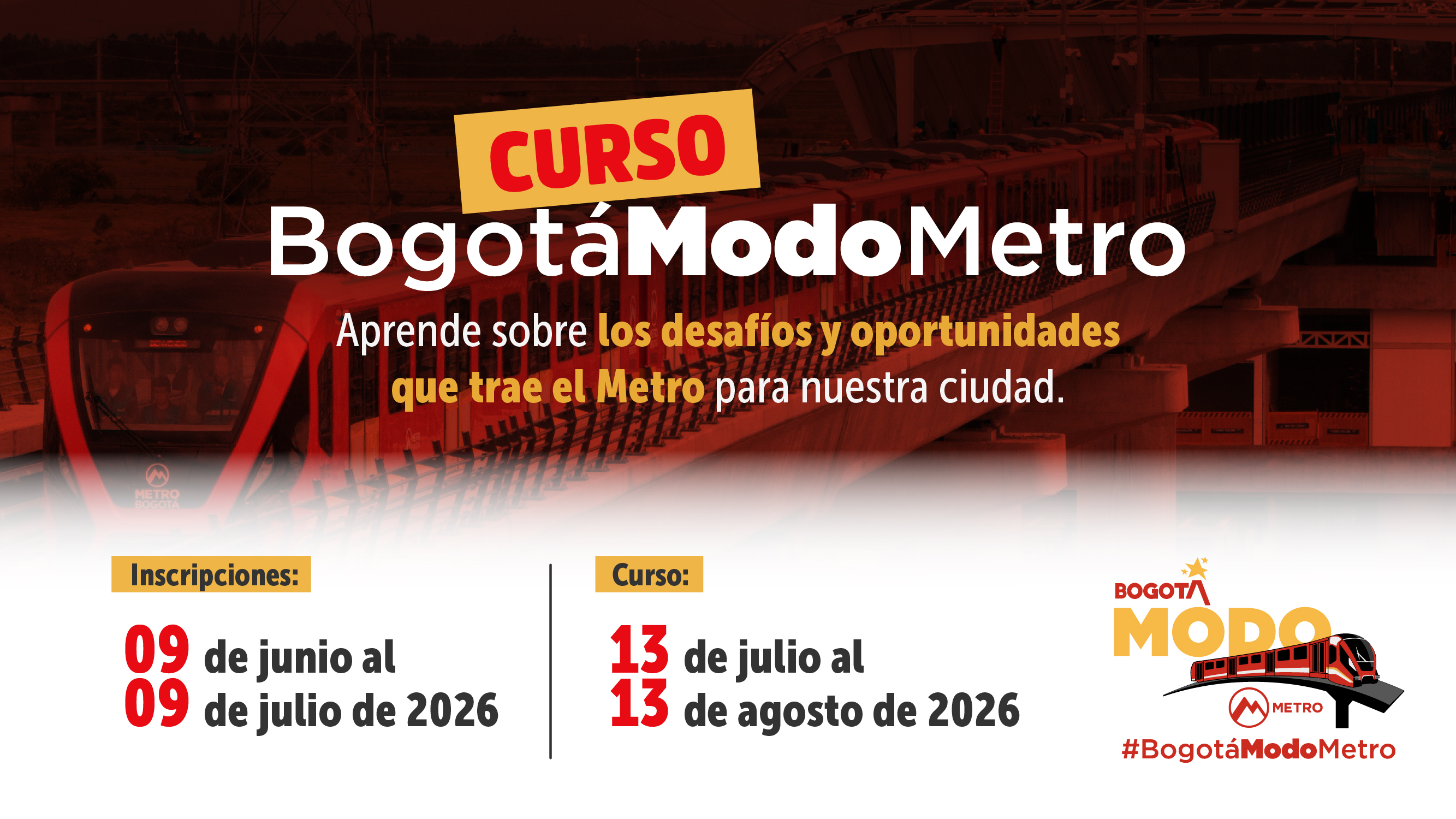 Bogotá lanzó el curso virtual Bogotá Modo Metro 2026 para formar a la ciudadanía sobre los desafíos, oportunidades y beneficios de la Primera Línea del Metro.