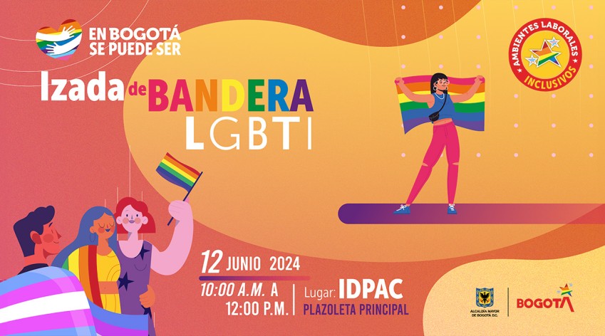 Izada de Bandera LGBTI en el IDPAC