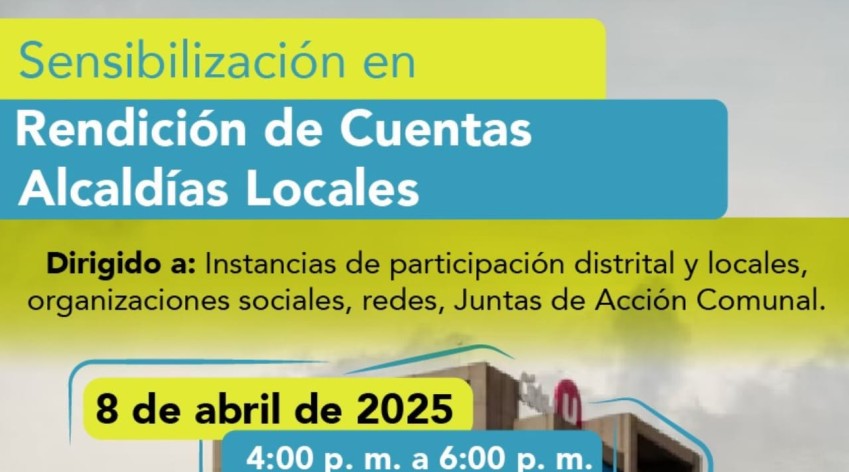  charlas temáticas Rendición de Cuentas Alcaldías Locales 