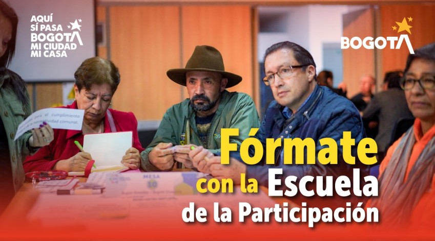 Ciudadanos participan en jornada de formación de la Escuela de la Participación para fortalecer la participación ciudadana en Bogotá